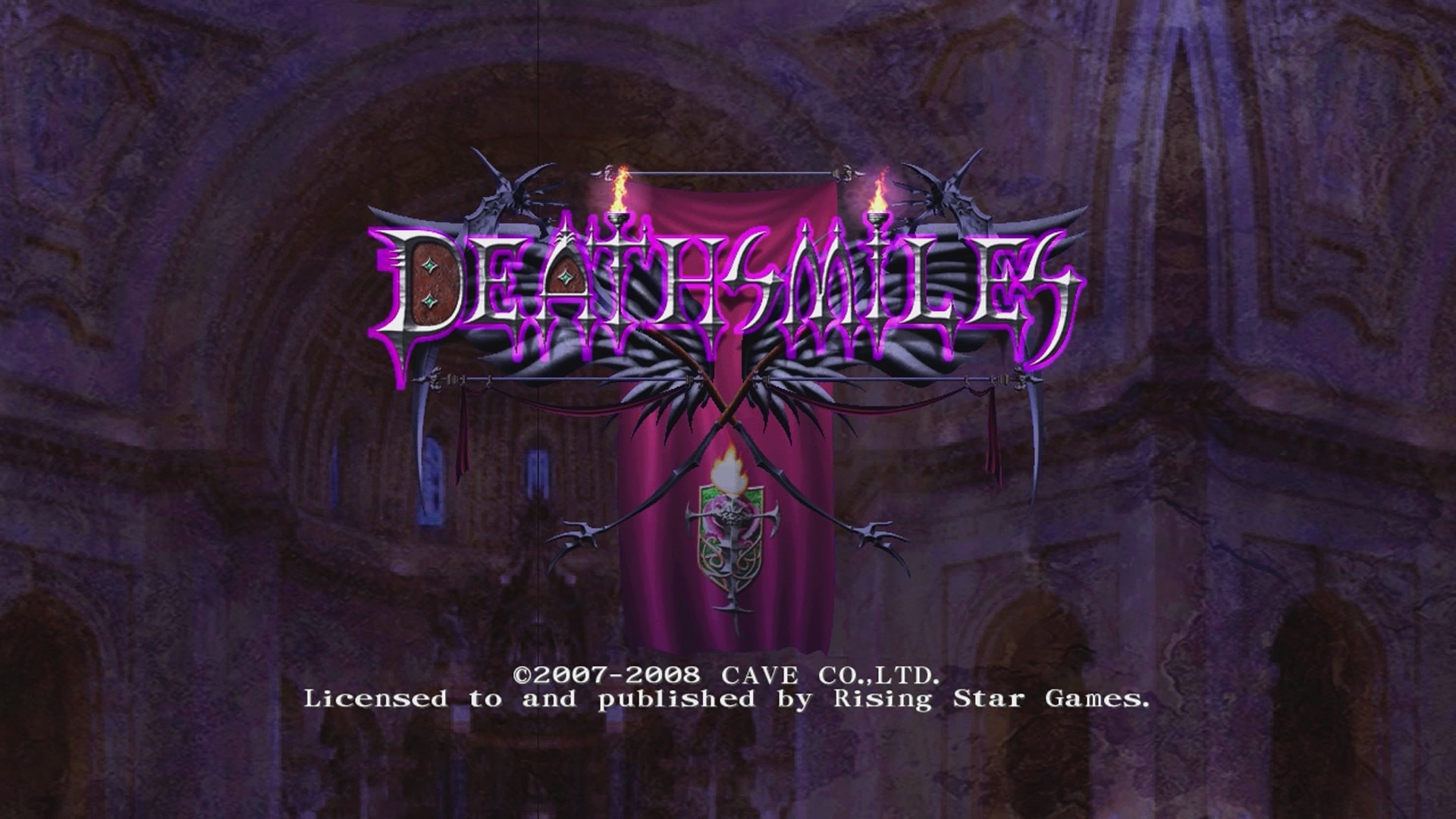 DeathSmiles title screen for Xbox 360